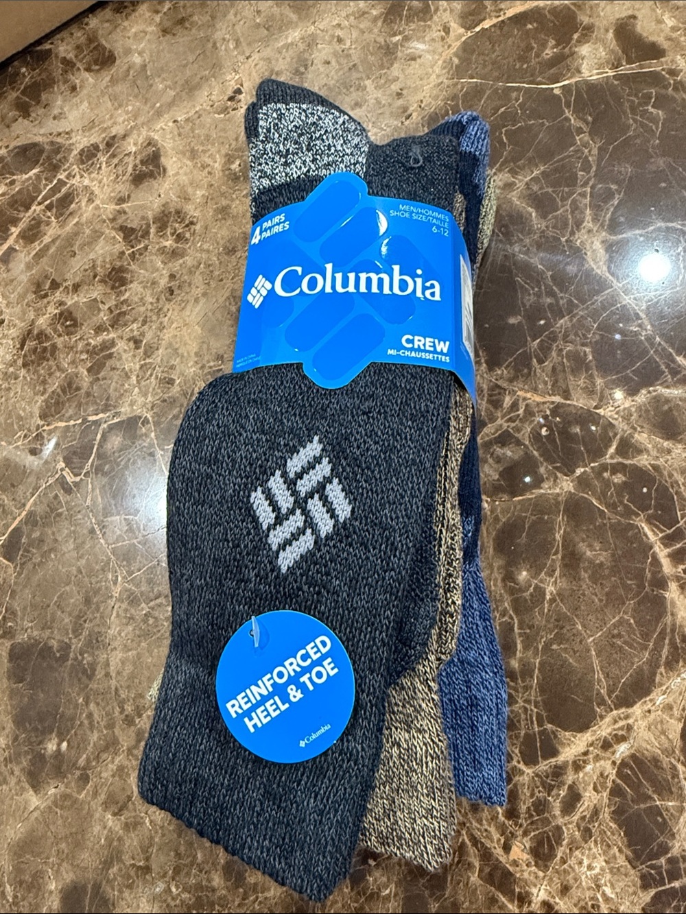 Columbia Men's Crew Socks -  - 4 Pack